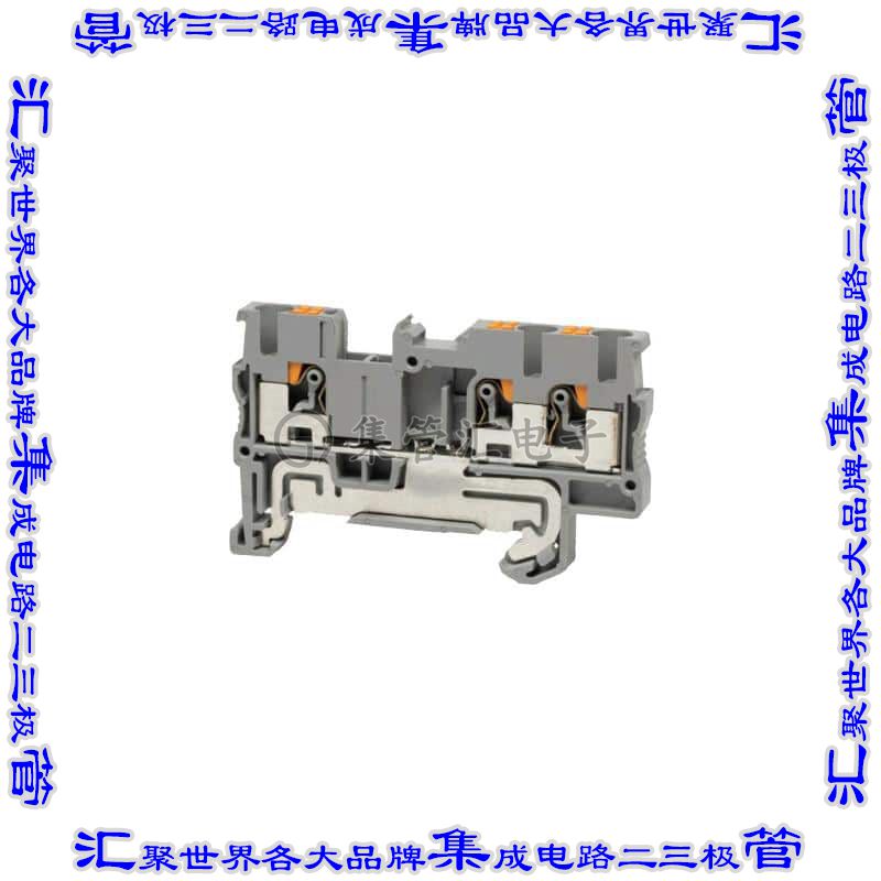 TBDR-10-25-GY 端子块连接器3POS接地地面5.2mm灰色12-26AWG