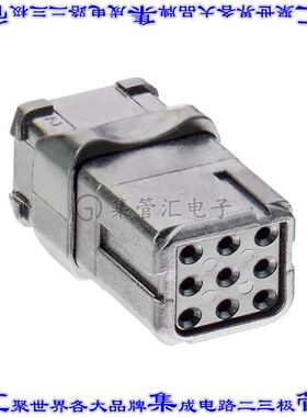 D369-R99-NP0 矩形连接器外壳9POS插座3排黑色自由悬挂