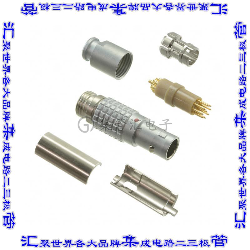 FGG.0B.309.CLAD56 圆形连接器9POS插头公引脚焊杯镀金自由悬挂