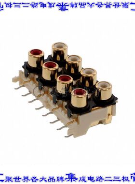 PJRAS4X2U01AUX 接插件连接器CONN RCA JACK MONO 3.2MM R/A