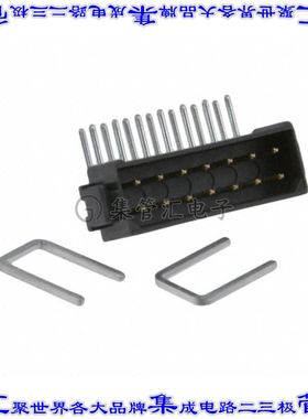 M80-8411442 针座连接器14POS接头2排2mm公形插针通孔直角镀金