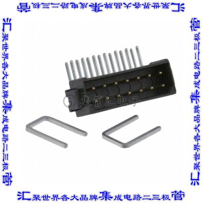 M80-8411442 针座连接器14POS接头2排2mm公形插针通孔直角镀金
