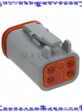 DT06-4S-C015 矩形连接器外壳4POS插头2排母形插口灰色自由悬挂
