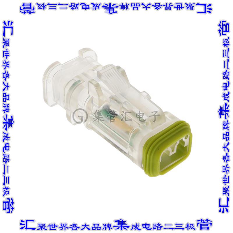 AT06-2S-LED1224VR-OMC 矩形连接器外壳2POS插头母形插口天然色自