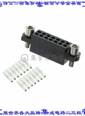 M80-4801442 矩形连接器14POS插座2排2mm母插口黑色压接镀金自由