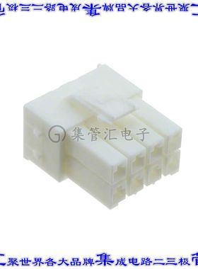 177902-1 矩形连接器外壳8POS插头2排3.96mm母形插口天然色自由悬