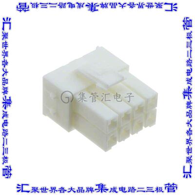 177902-1 矩形连接器外壳8POS插头2排3.96mm母形插口天然色自由悬