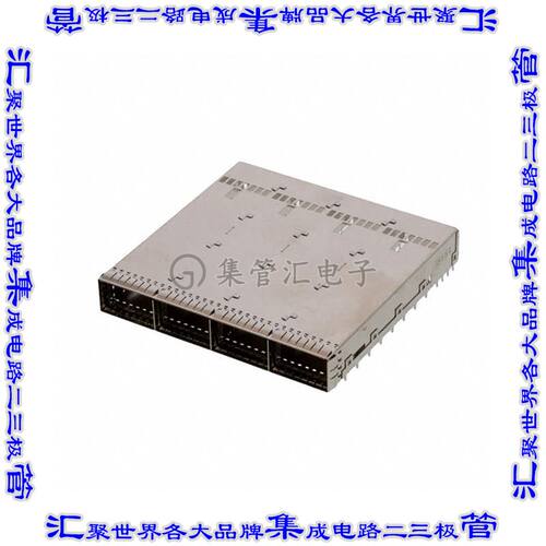 2338495-3 插拔式连接器机架成组(1 x 4)OSFP通孔直角压配