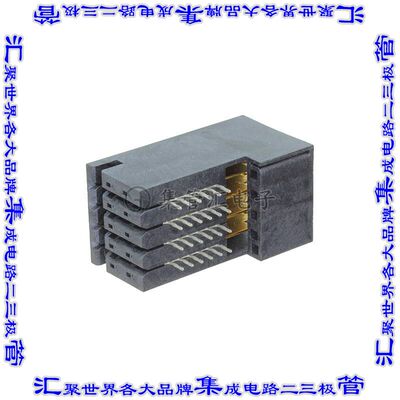 1-1410271-8 背板连接器4POS接头公型刀片3.6mm板边缘通孔直角黑