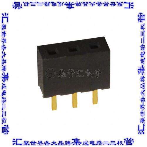 NPPN031BFCN-RC 针座连接器3POS插座2mm母形插口通孔直针镀金