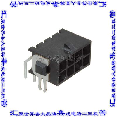 3-794679-8 针座连接器8POS接头2排3mm公形插针通孔直角镀金