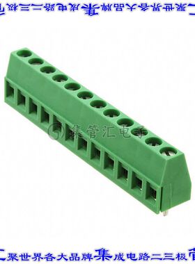 1715129 线对板连接器12POS接线端子5mm通孔水平带板