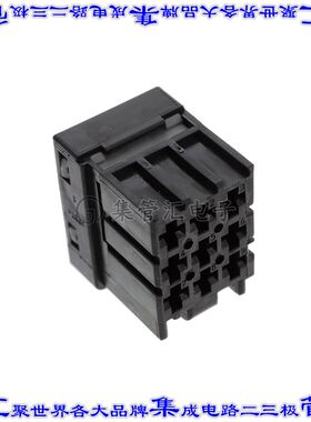 1-968307-2 矩形连接器外壳9POS插座3排母形插口黑色自由悬挂