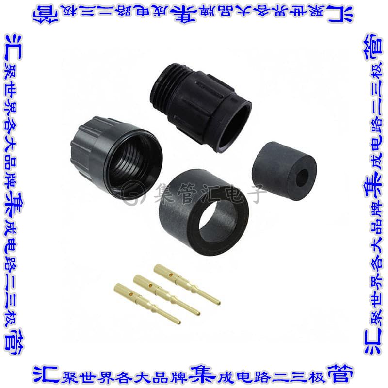 5180-3PG-315 圆形连接器3POS插座公形引脚压接镀金自由悬挂