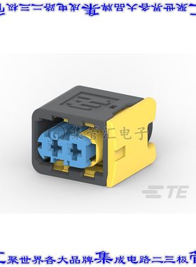 4-1418483-1 矩形连接器外壳2POS插座6mm母形插口蓝色自由悬挂