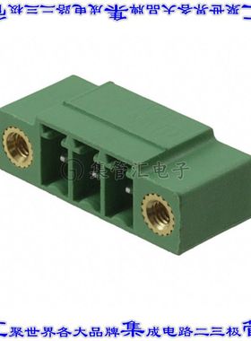 1827871 端子块连接器3POS接头公引脚带罩3.81mm绿色90DEG通孔
