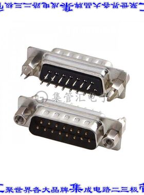 A-DS15-GK-3U1-TP1 连接器15POS插头公引脚2排D-Sub通孔