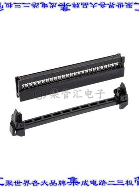 XG4M-5031-U 矩形连接器50POS插座2排2.54mm母插口黑色IDC镀金自