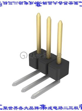 PBC03SGBN 针座连接器3POS分离式2.54mm公形插针通孔直角镀金