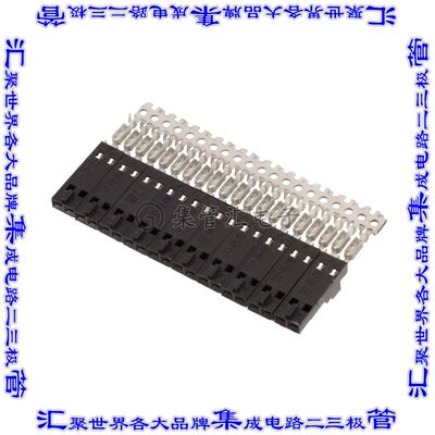 5-103959-1 矩形连接器2POS插座2.54mm母插口黑色IDC锡自由悬挂