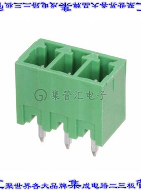 EB3-03-B-180 端子块连接器3POS接头公引脚带罩3.81mm绿色垂直通