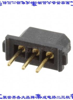 M80-8400345 针座连接器3POS插座2mm母形插口通孔直针镀金