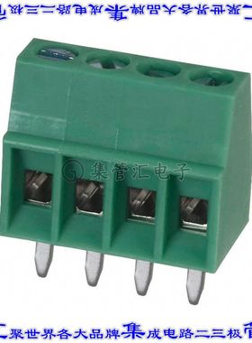 1725672 线对板连接器4POS接线端子2.54mm通孔水平带板