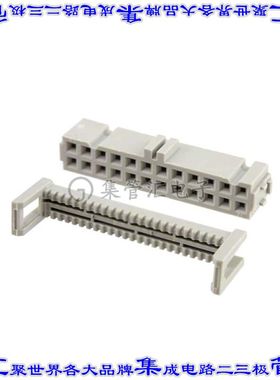 D89124-0131HK 矩形连接器24POS插座2排2.54mm母插口灰色IDC镀金