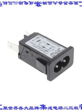 5008.2001 电源接入连接器2POS插座公形引脚IEC320-C8面板安装卡