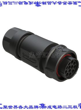 FLS6BS14N12S03 圆形连接器12POS插头外壳用于母插口黑色自由悬挂