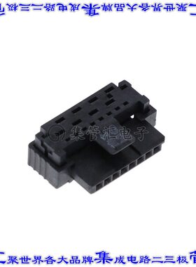 224400-E 矩形连接器8POS插座1.27mm母插口黑色IDC镀金自由悬挂