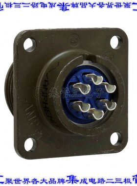 97-3102A-14S-6S 圆形连接器6POS插座母插口焊杯银面板安装