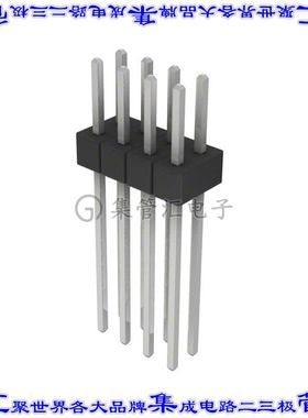 PEC04DAFN 针座连接器8POS分离式2排2.54mm公形插针通孔直针锡