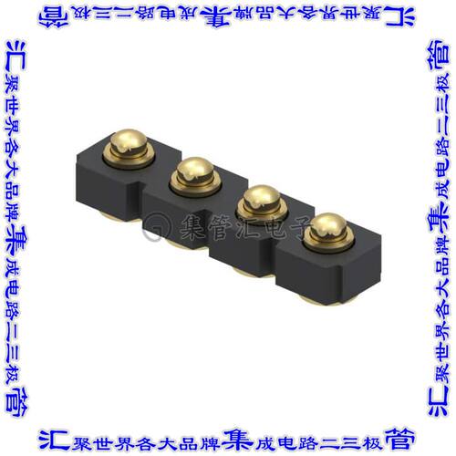 815-22-004-30-001101 弹簧式连接器4POS活塞型2.54mm表面贴装镀