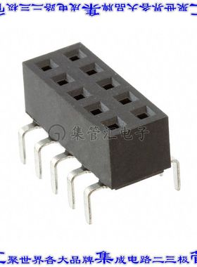 M20-7850546 针座连接器10POS插座2排2.54mm母形插口通孔直针锡