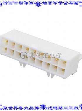 1-794105-1 针座连接器18POS接头2排4.14mm公形插针通孔直角镀金