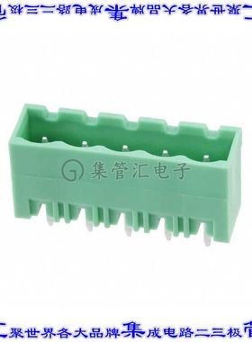 5447382 端子块连接器5POS接头公引脚带罩5.08mm绿色垂直通孔