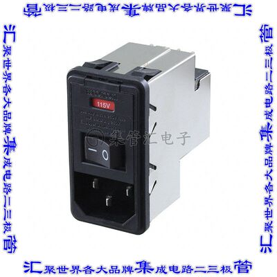 1-6609963-0 电源接入连接器3POS插座公插片模块IEC320-C14面板安