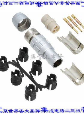 JBXFD1G03MCSDSR 圆形连接器3POS插头公引脚压接镀金自由悬挂