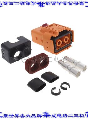 ELPA2Y25 矩形连接器2POS插头16mm母插口橙色压接自由悬挂