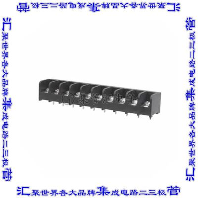 3-1437653-8 端子块连接器10电路隔板接线座9.53mm螺钉