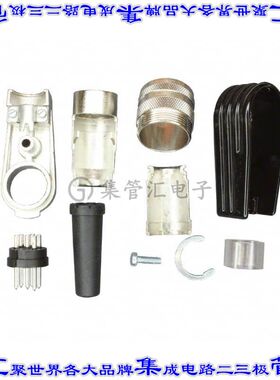 T3400005U 圆形连接器6POS插头公引脚焊杯银自由悬挂直角