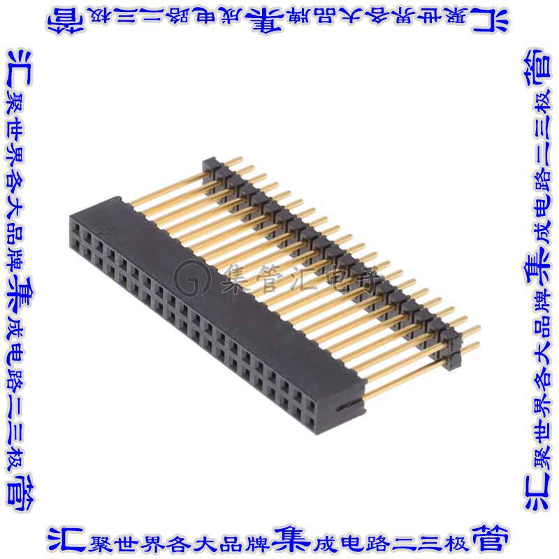 ESQT-120-02-G-D-730 针座连接器40POS插座2排2mm叉状通孔直针镀