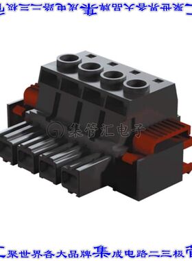 1924660000 端子块连接器6POS插头母插口10.16mm黑色自由悬挂