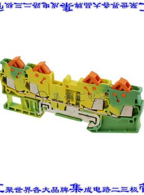 3205093 端子块连接器4POS接地地面5.2mm绿色黄色16-24AWG
