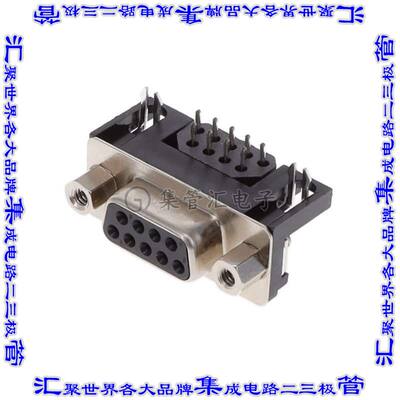 KF22X-E9S-NJ 连接器9POS插座母插口2排D-Sub通孔直角