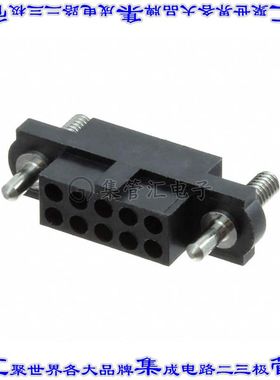 M80-4171098 矩形连接器外壳10POS插座2排2mm母形插口黑色面板安