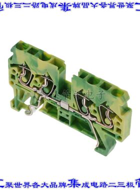 870-837 端子块连接器4POS接地地面5.0mm绿色黄色12-28AWG