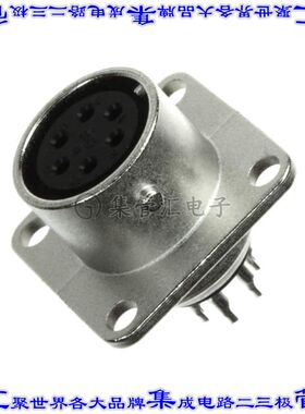 RM12BRB-6S(81) 圆形连接器6POS插座母插口焊杯银面板安装