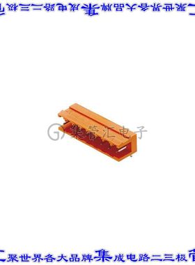 1238660000 端子块连接器8POS接头公引脚带罩5.08mm橙色90DEG通孔